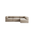 LUNA - 3 Seater Divan - Right - Corduroy Pale Beige