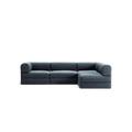LUNA - 3 Seater Divan - Right - Corduroy Dark Blue