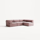 LUNA - 3 Seater Divan - Right - Corduroy Soft Pink