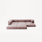 LUNA - 3 Seater Divan - Left - Corduroy Soft Pink