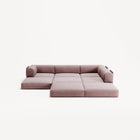 LUNA - 3 Seater Divan - Right - Corduroy Soft Pink