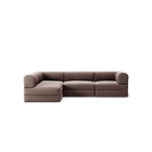 LUNA - 3 Seater Divan - Left - Corduroy Warm Brown