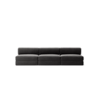 LUNA - 3 Seater Lounge - Corduroy Charcoal
