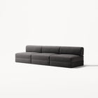 LUNA - 3 Seater Lounge - Corduroy Charcoal