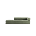 LUNA - 2 Seat with open end - Left - Corduroy Moss Green