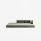 LUNA - 2 Seat with open end - Left - Corduroy Moss Green