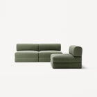 LUNA - 3 Seater Lounge - Corduroy Moss Green