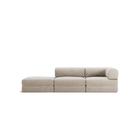 LUNA - 2 Seat with open end - Left - Corduroy Pale Beige