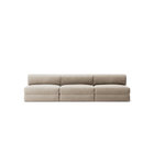 LUNA - 3 Seater Lounge - Corduroy Pale Beige