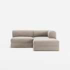 LUNA - 2 Seat with open end - Left - Corduroy Pale Beige