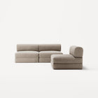 LUNA - 3 Seater Lounge - Corduroy Pale Beige