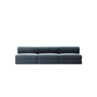 LUNA - 3 Seater Lounge - Corduroy Dark Blue