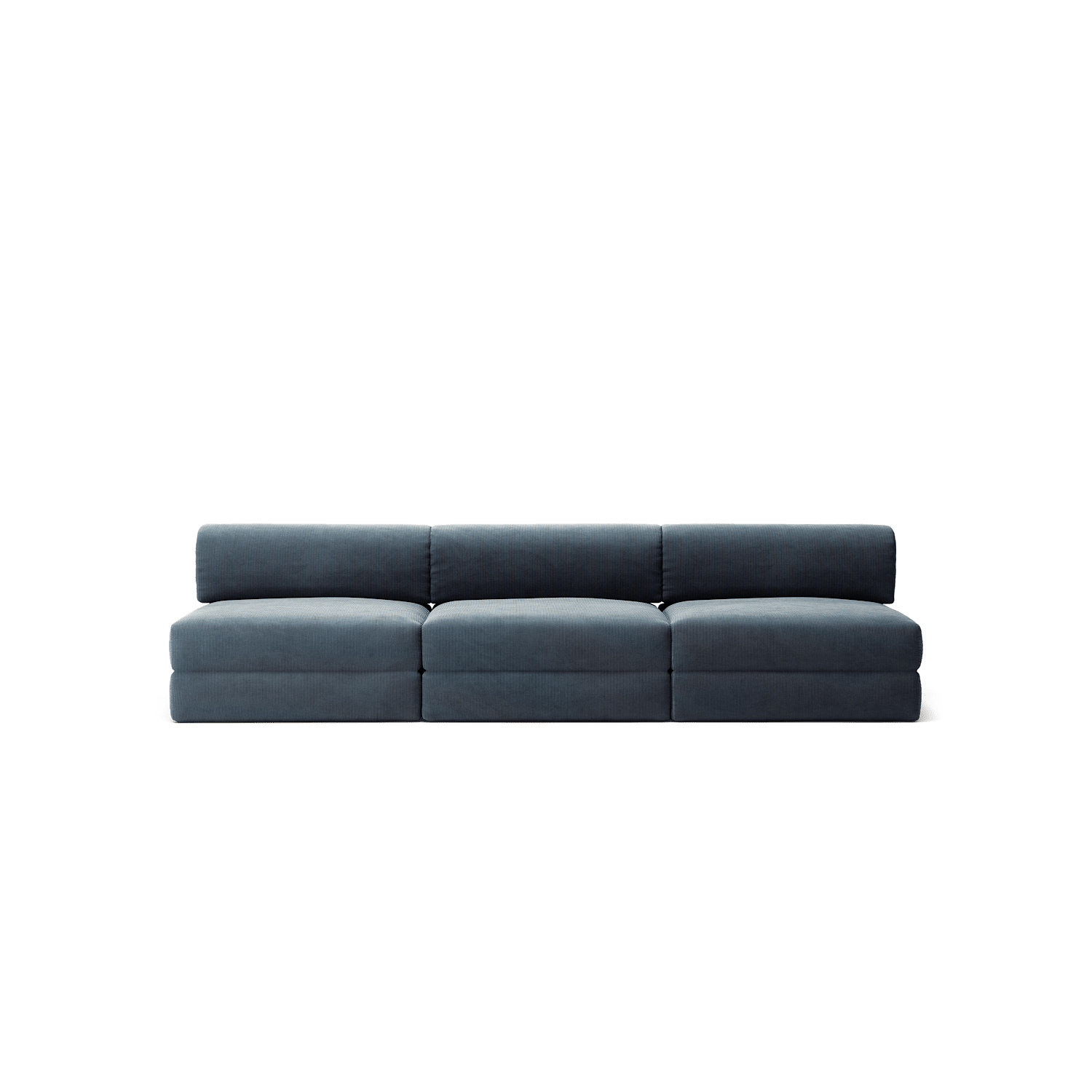 LUNA - 3 Seater Lounge - Corduroy Dark Blue