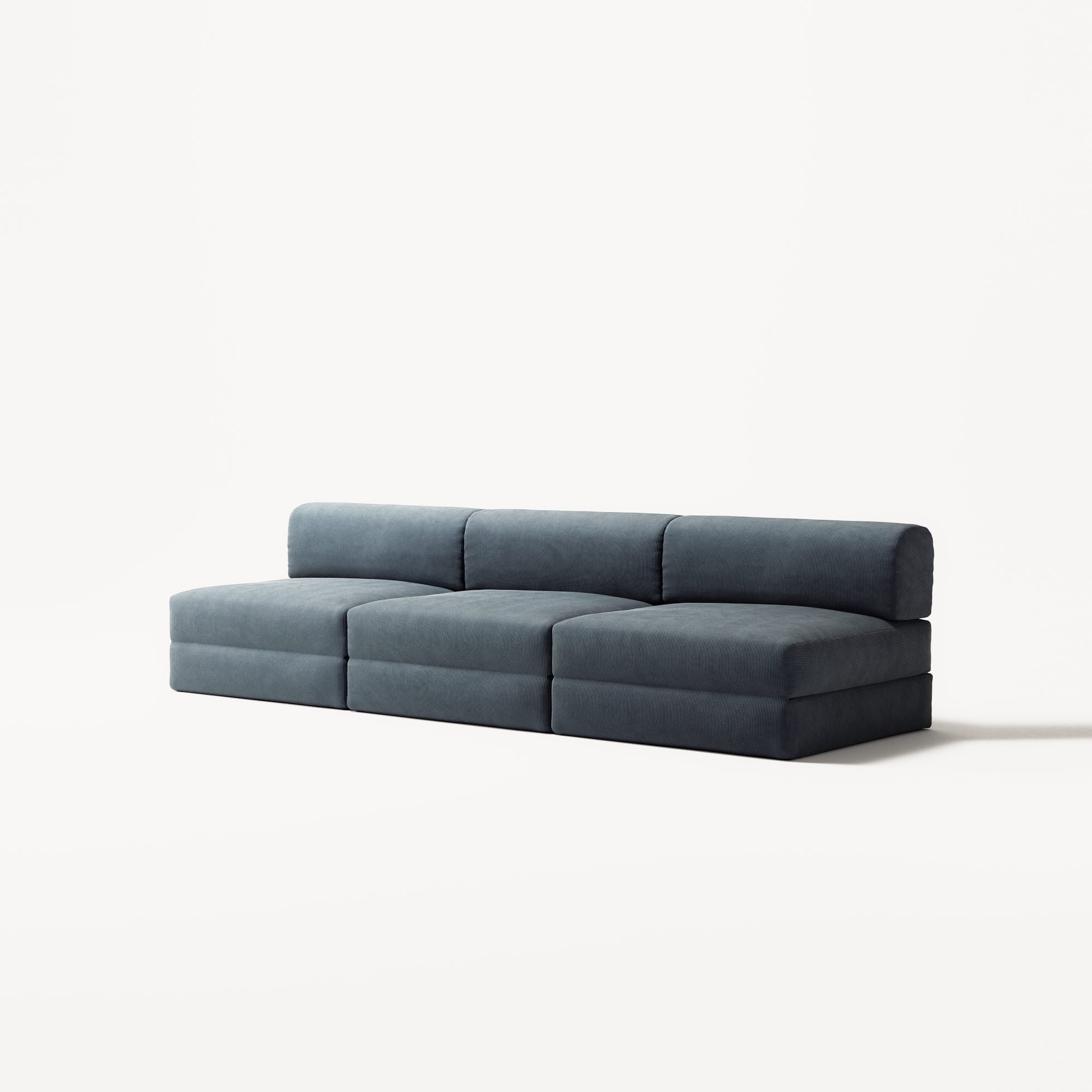 LUNA - 3 Seater Lounge - Corduroy Dark Blue