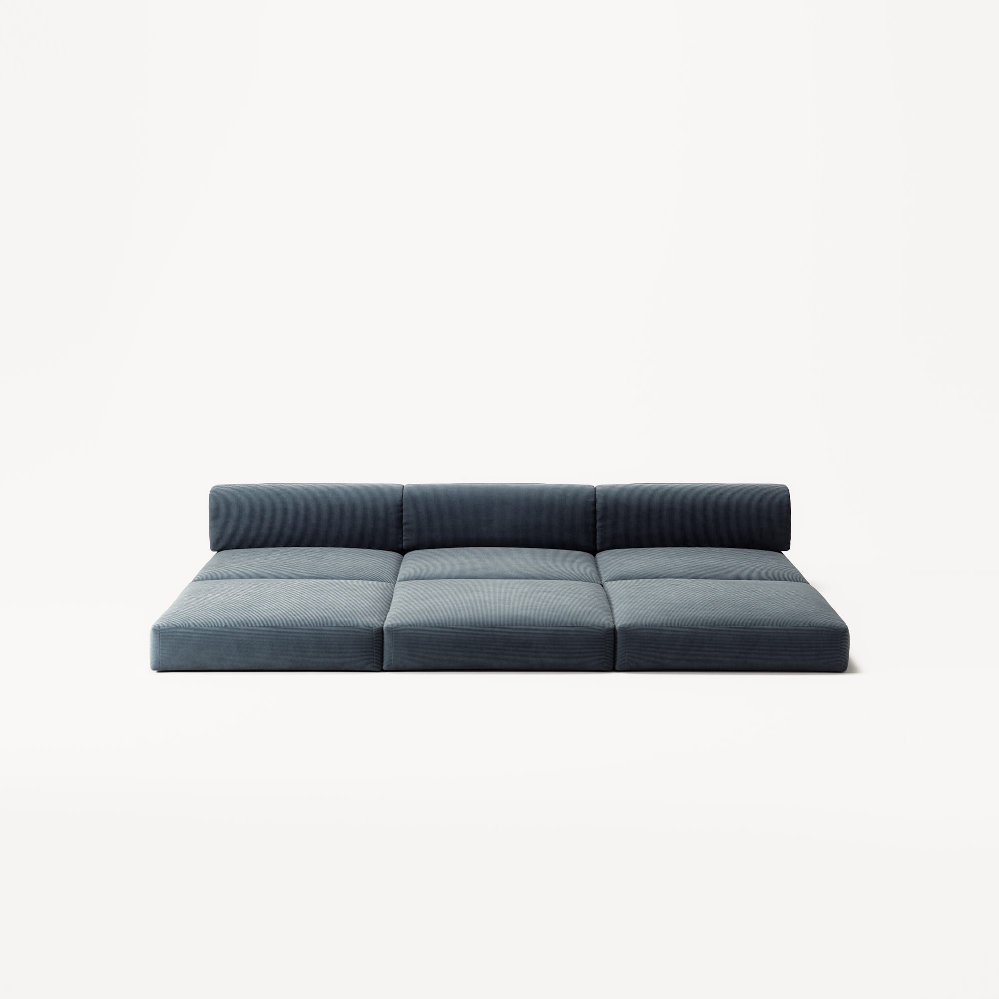 LUNA - 3 Seater Lounge - Corduroy Dark Blue