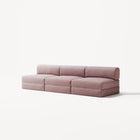 LUNA - 3 Seater Lounge - Corduroy Soft Pink