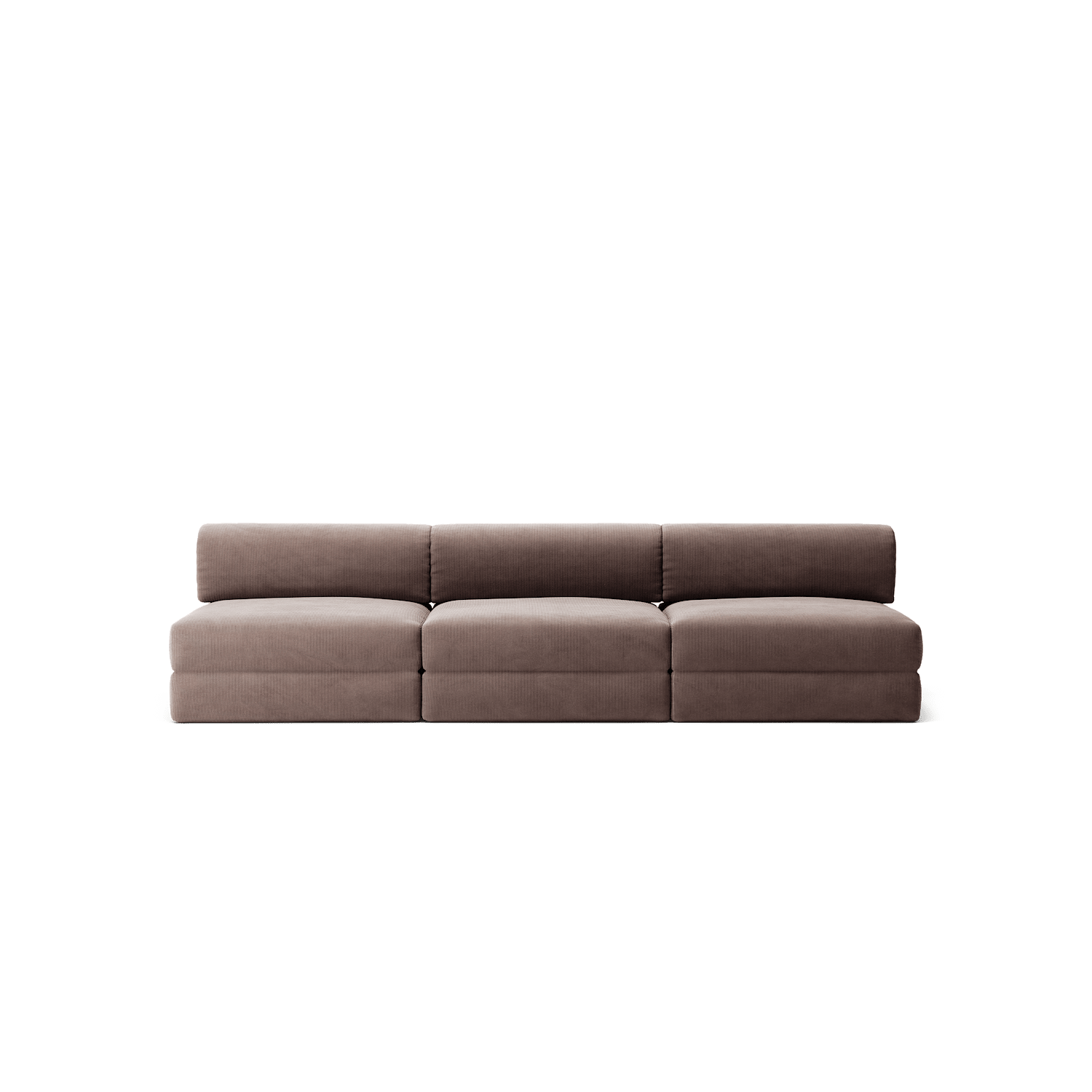 LUNA - 3 Seater Lounge - Corduroy Warm Brown
