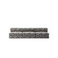 LUNA - 3 Seater Lounge - Chenille Jacquard Zebra Black White