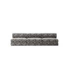 LUNA - 3 Seater Lounge - Chenille Jacquard Zebra Black White