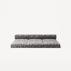 LUNA - 3 Seater Lounge - Chenille Jacquard Zebra Black White