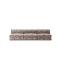LUNA - 3 Seater Lounge - Chenille Jacquard Zebra Brown White