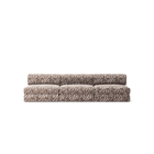 LUNA - 3 Seater Lounge - Chenille Jacquard Zebra Brown White
