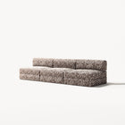 LUNA - 3 Seater Lounge - Chenille Jacquard Zebra Brown White