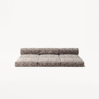 LUNA - 3 Seater Lounge - Chenille Jacquard Zebra Brown White