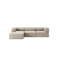 LUNA - 3 Seater with chaise lounge - Left - Corduroy Off-White