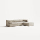 LUNA - 3 Seater with chaise lounge - Right - Corduroy Off-White