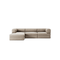 LUNA - 3 Seater with chaise lounge - Left - Corduroy Pale Beige