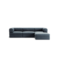 LUNA - 3 Seater with chaise lounge - Right - Corduroy Dark Blue