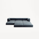 LUNA - 3 Seater with chaise lounge - Right - Corduroy Dark Blue