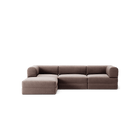 LUNA - 3 Seater with chaise lounge - Left - Corduroy Warm Brown