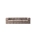 LUNA - 3 Seat - Chenille Jacquard Zebra Brown White