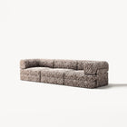 LUNA - 3 Seat - Chenille Jacquard Zebra Brown White