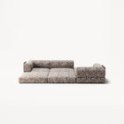 LUNA - 3 Seat - Chenille Jacquard Zebra Brown White