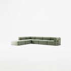 LUNA - 5 Seat corner with open end - Left - Corduroy Moss Green