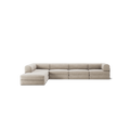 LUNA - 5 Seat corner with open end - Left - Corduroy Pale Beige