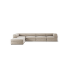 LUNA - 5 Seat corner with open end - Left - Corduroy Pale Beige