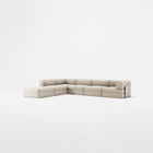 LUNA - 5 Seat corner with open end - Left - Corduroy Pale Beige
