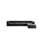 LUNA - 5 Seat corner with open end - Right - Corduroy Charcoal
