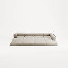 LUNA - 5 Seat corner with open end - Right - Corduroy Off-White