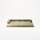 LUNA - 5 Seat corner with open end - Left - Corduroy Lime