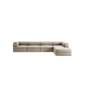 LUNA - 5 Seat corner with open end - Right - Corduroy Pale Beige