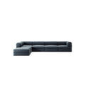 LUNA - 5 Seat corner with open end - Left - Corduroy Dark Blue