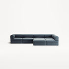 LUNA - 5 Seat corner with open end - Right - Corduroy Dark Blue