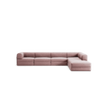 LUNA - 5 Seat corner with open end - Right - Corduroy Soft Pink