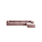 LUNA - 5 Seat corner with open end - Right - Corduroy Soft Pink