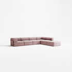 LUNA - 5 Seat corner with open end - Right - Corduroy Soft Pink